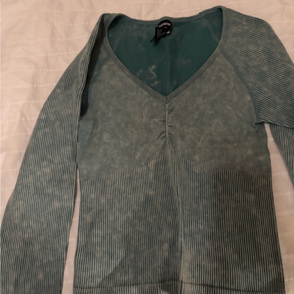 PINK Victoria's Secret Teal Long Sleeve Top